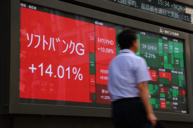 ソフトバンクG、時価総額国内首位　48兆円超、トヨタ自動車上回る
