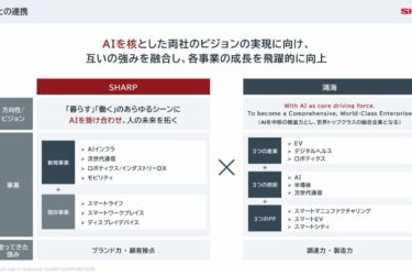 シャープ　ノエトラに出資、国産AI基盤モデル開発を推進へ