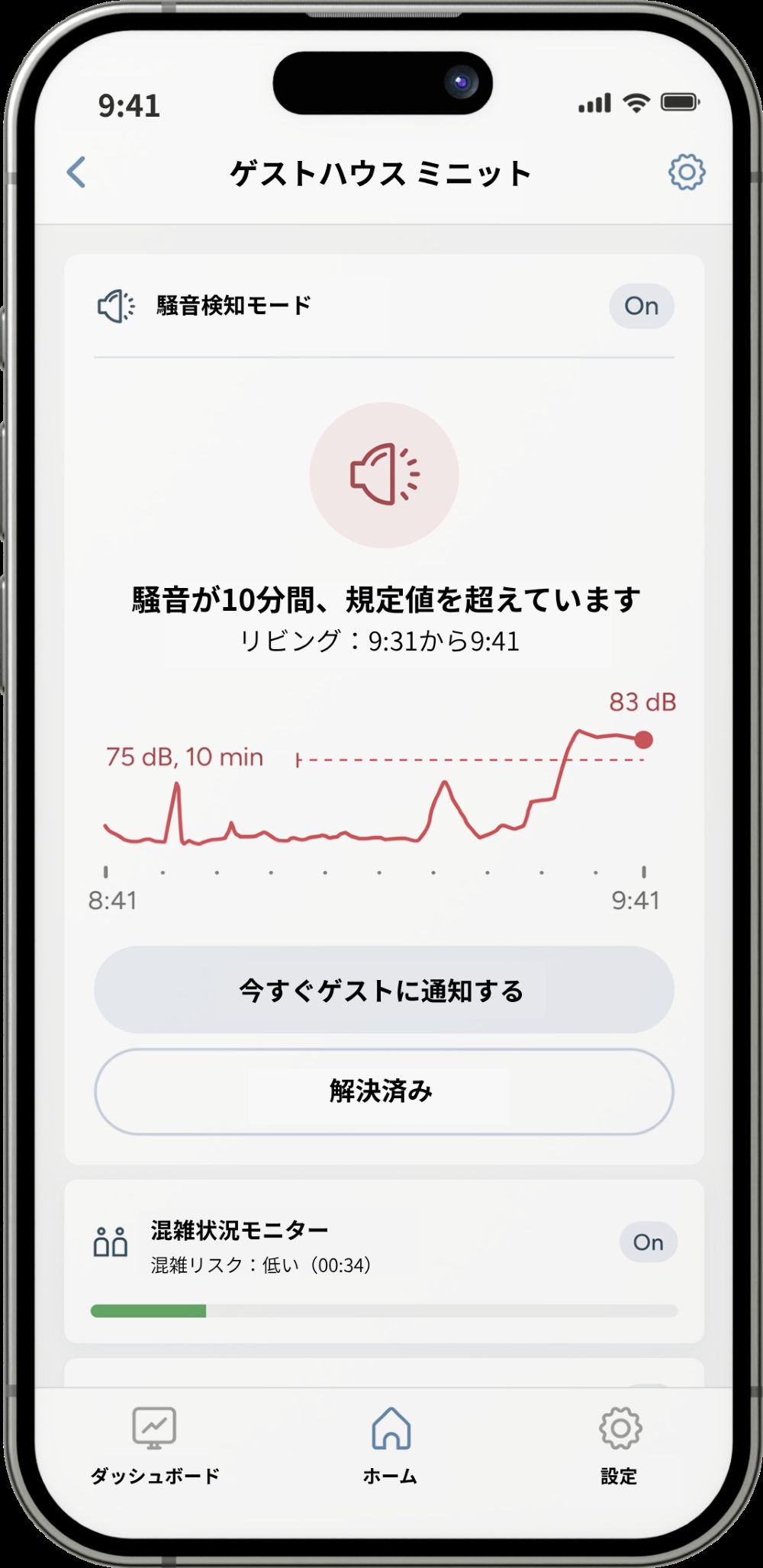 室内の状況を通知する