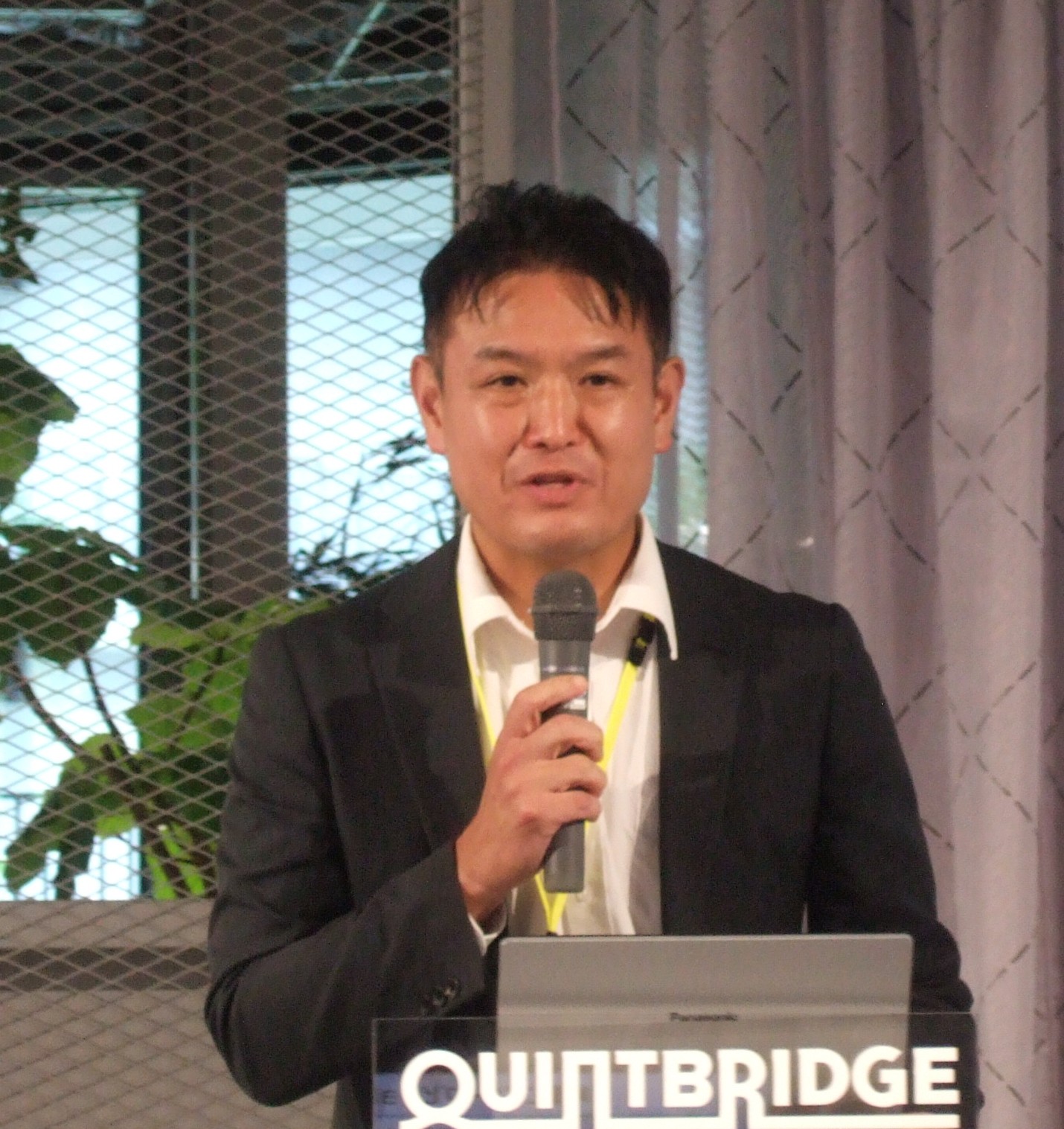 神戸大学との連携を説明する川崎重工の野村陵理事