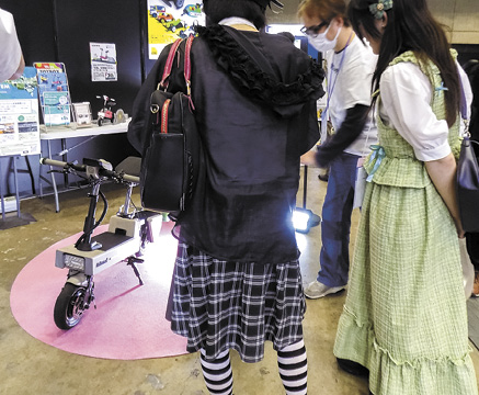 さまざまなモビリティーを展示したICOMAのブース