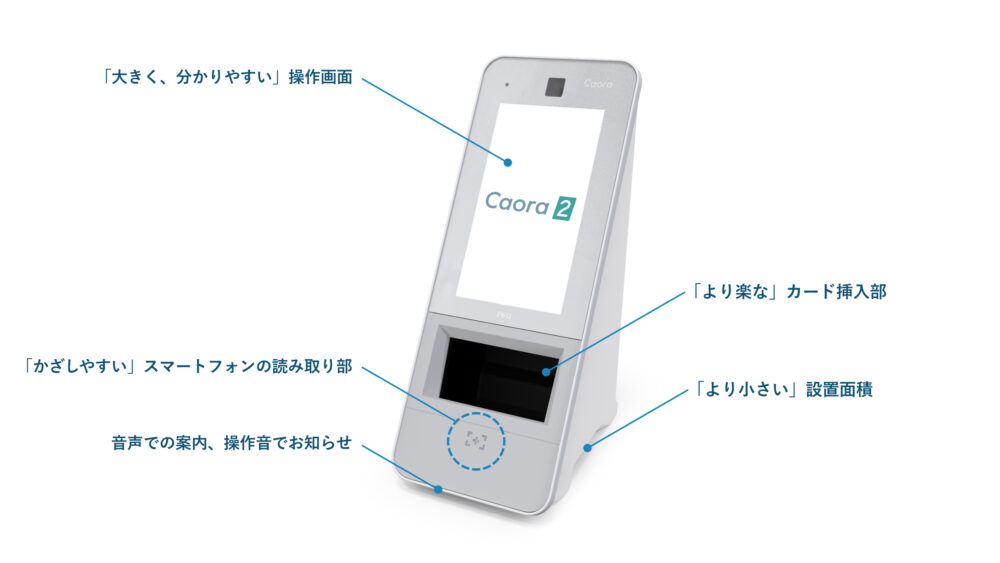 リコージャパン、顔認証カードリーダー「Caora 2」発売　画面を7インチに拡大、設置面積は約37%減